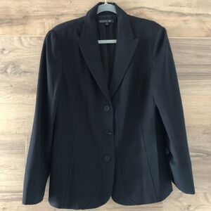 Lafayette 148 Wool Blend Black Blazer/Suit Jacket Size 10